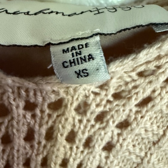 Freshman 1996 Beige Stretchy Crochet Knit Midi Dress Sleeveless Size XS‎ - Picture 12 of 12